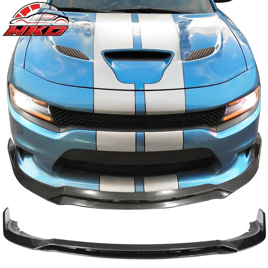 Wholesale 15-23 Dodge Charger V3 Style 4PCS Front Bumper Lip ABS Carbon Fiber Print