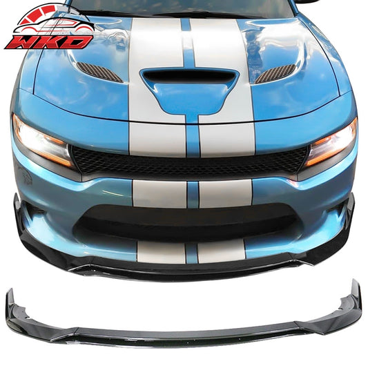Wholesale 15-23 Dodge Charger V3 Style 4PCS Front Bumper Lip Spoiler ABS Gloss Black