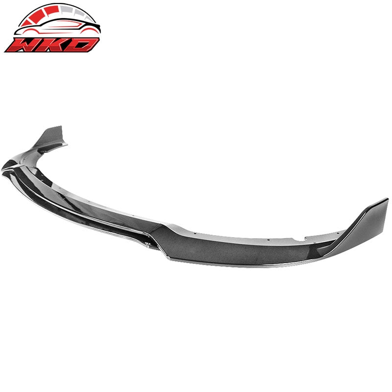 Fits 15-23 Dodge Charger V3 Style 4PCS Front Bumper Lip Spoiler ABS Gloss Black