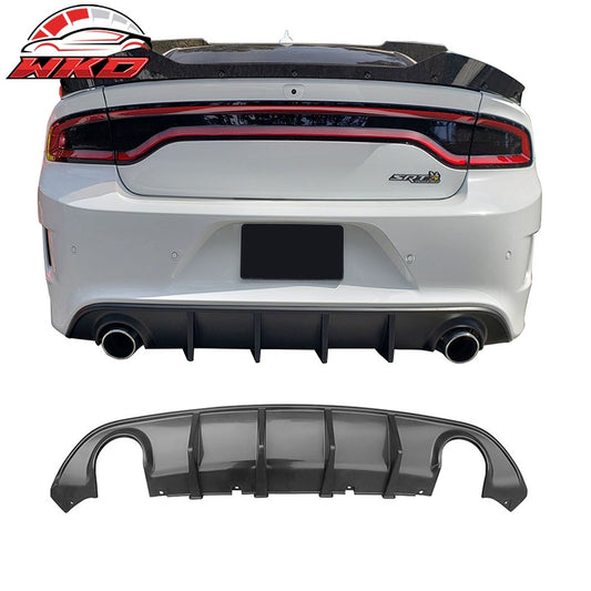 Wholesale 15-23 Dodge Charger V3 Style Unpainted Black Rear Bumper Lip Diffuser PP