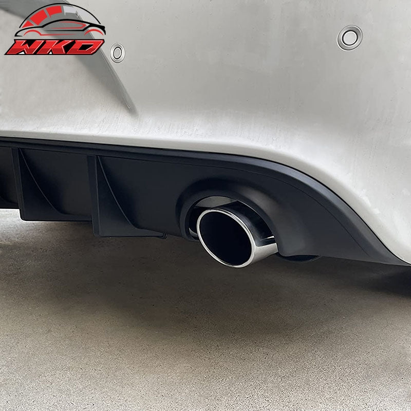 Fits 15-23 Dodge Charger V3 Style Unpainted Black Rear Bumper Lip Diffuser PP