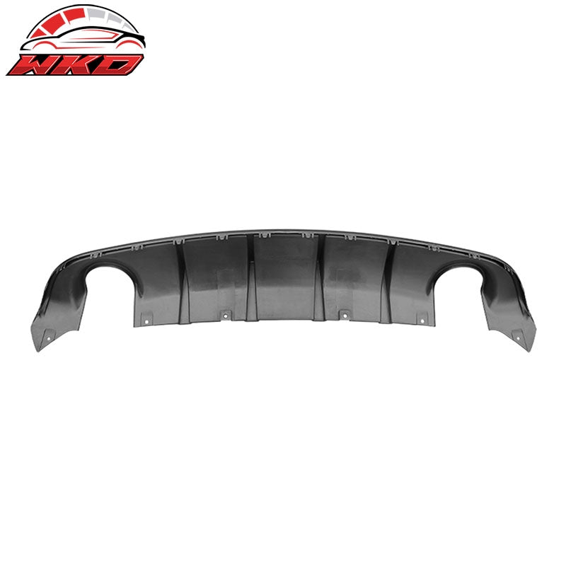 Fits 15-23 Dodge Charger V3 Style Unpainted Black Rear Bumper Lip Diffuser PP