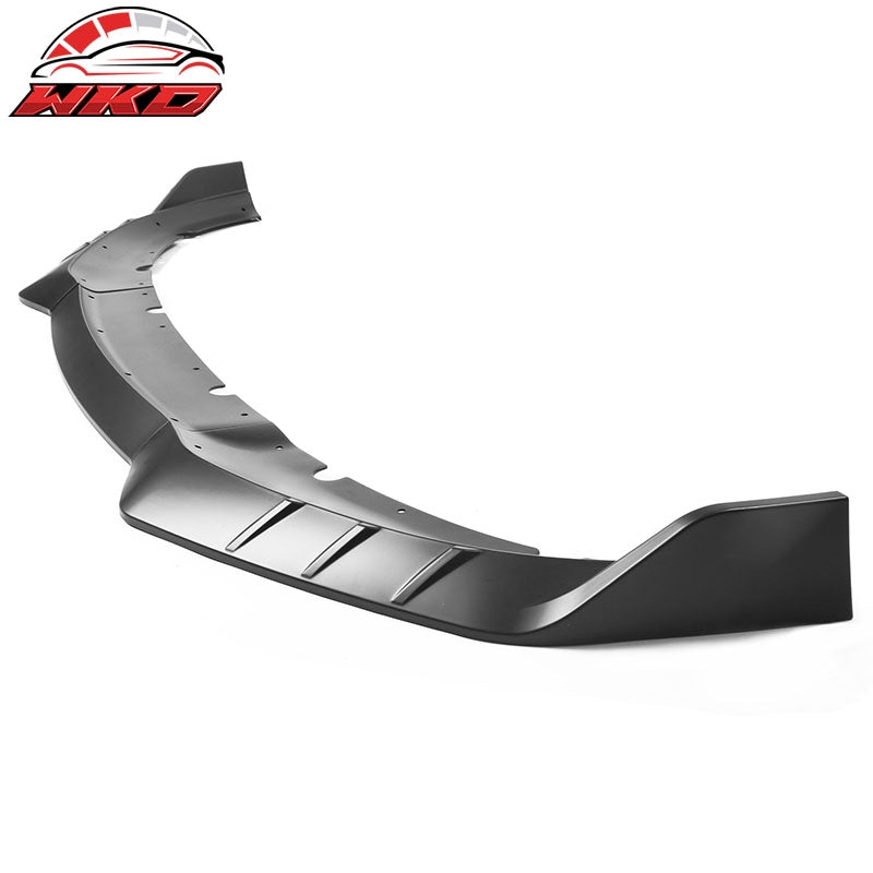 Fits 15-23 Dodge Charger V3 Style Front Bumper Lip Spoiler Matte Black ABS 3PCS
