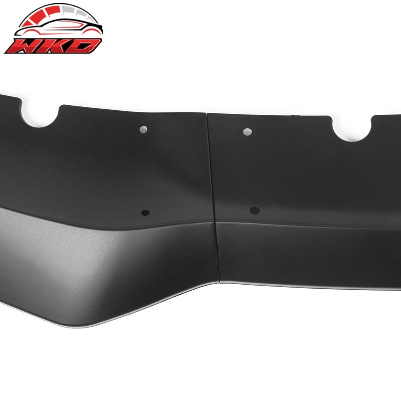 Fits 15-23 Dodge Charger V3 Style Front Bumper Lip Spoiler Matte Black ABS 3PCS