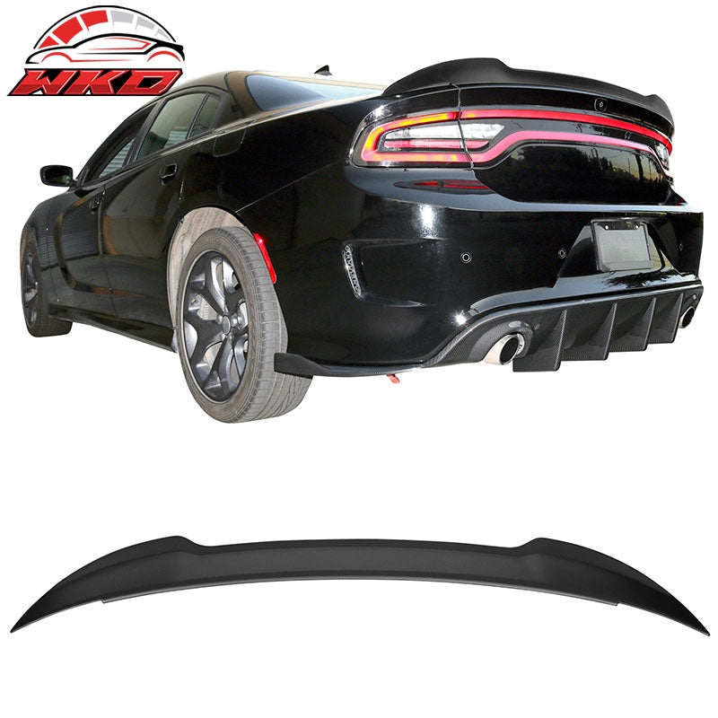 Wholesale 15-23 Dodge Charger V3 Style Rear Trunk Spoiler Wing Lip Matte Black ABS