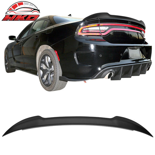 Wholesale 15-23 Dodge Charger V3 Style Rear Trunk Spoiler Wing Lip Matte Black ABS
