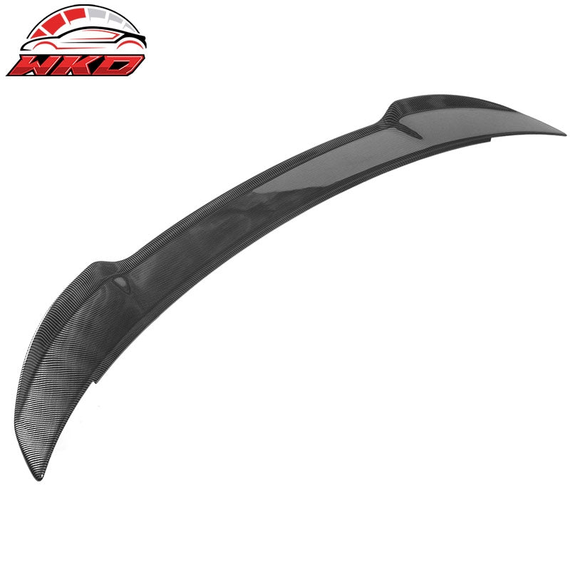 Fits 15-23 Dodge Charger V3 Style Carbon Fiber Print Rear Trunk Spoiler Wing Lip