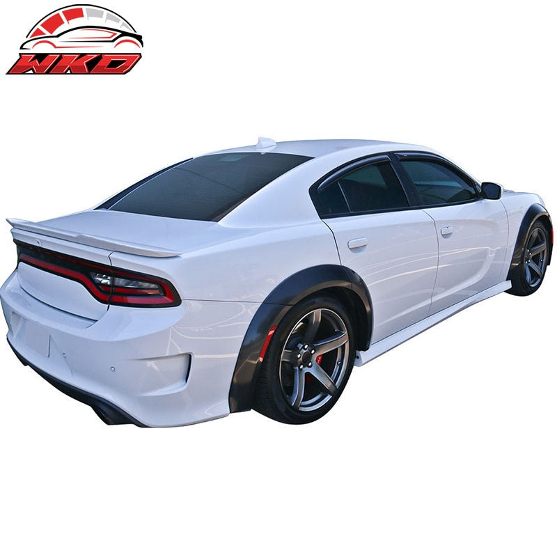 Fits 15-23 Dodge Charger Widebody Style Carbon Fiber Print Fender Flare 10PC ABS