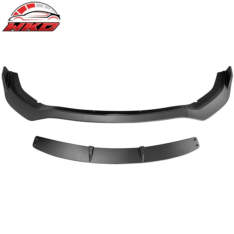 Fits 20-23 Dodge Charger Widebody IKON Style Matte Black Front Bumper Lip 4PCS