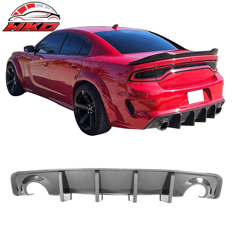 Wholesale 20-23 Dodge Charger Widebody IKON Style Rear Diffuser PP Carbon Fiber Print