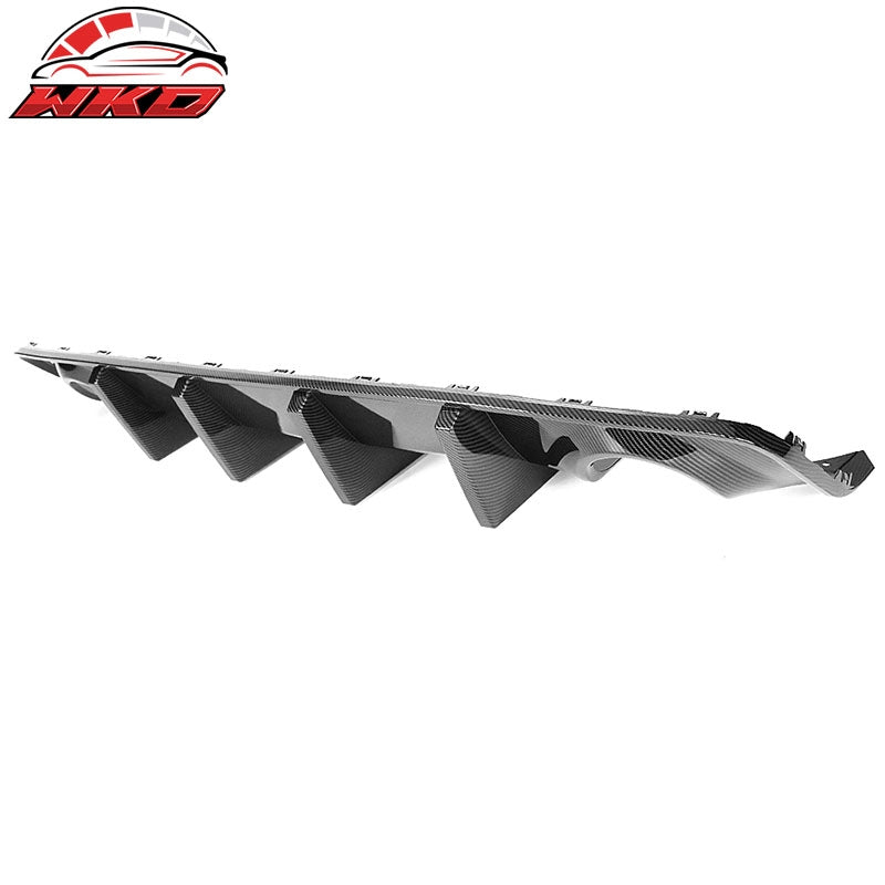 Fits 20-23 Dodge Charger Widebody IKON Style Rear Diffuser PP Carbon Fiber Print