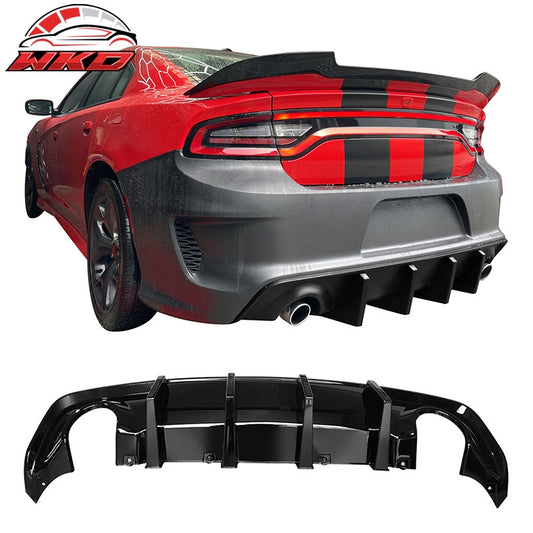 Wholesale 20-23 Dodge Charger Widebody IKON Style Rear Bumper Diffuser PP Gloss Black