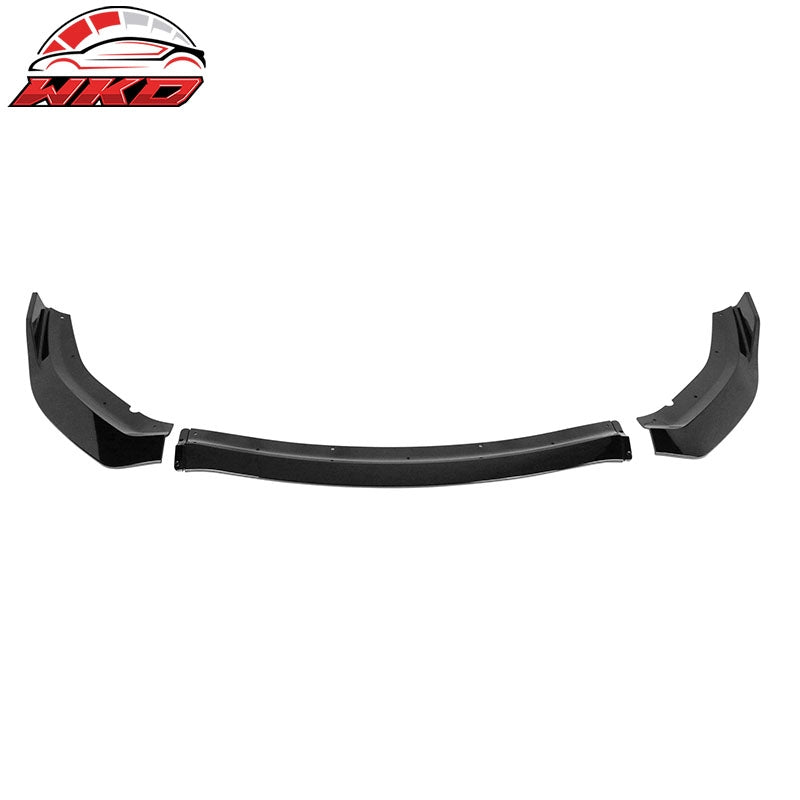 Fits 20-23 Dodge Charger Widebody IKON V1 3PCS Front Bumper Lip ABS  Gloss Black