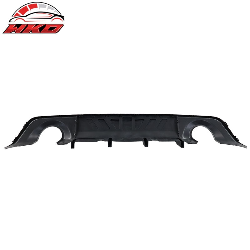 Fits 20-23 Dodge Charger Widebody IKON V2 Style 2PC Rear Diffuser PP Gloss Black