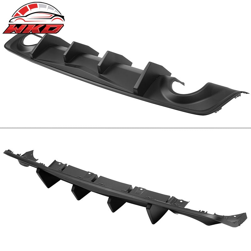 Fits 20-23 Dodge Charger Widebody IKON V2 Style Matte Black Rear Diffuser 2PCS