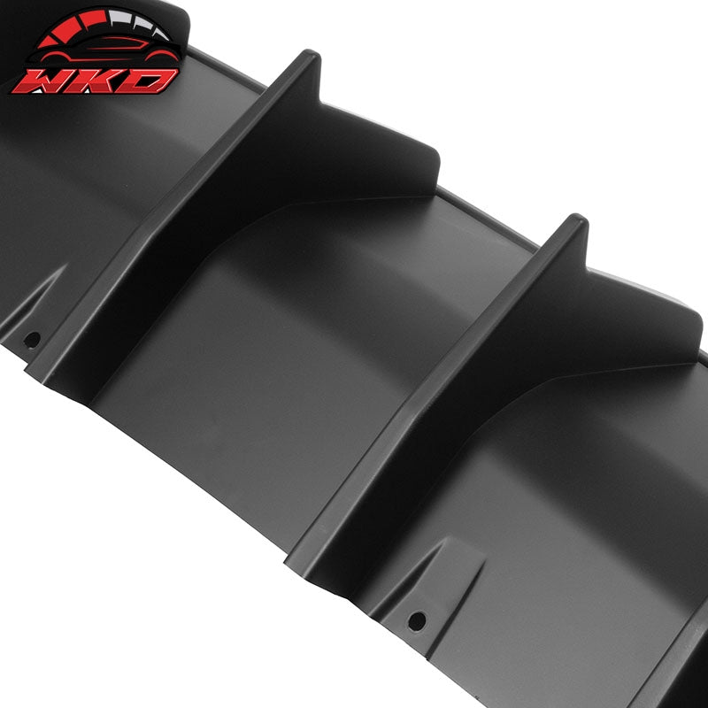 Fits 20-23 Dodge Charger Widebody IKON V3 Style Matte Black Rear Diffuser 2PCS