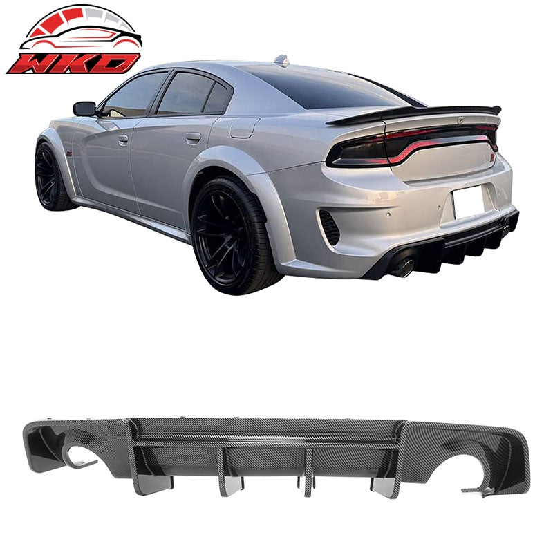 Wholesale 20-23 Dodge Charger Widebody IKON V4 Style Rear Diffuser Carbon Fiber Print