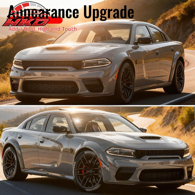 For 20-23 Dodge Charger Widebody OE Style Front Lip Protector Carbon Fiber Print