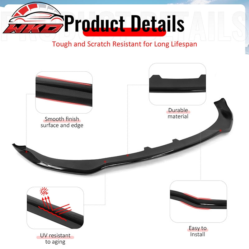Fits 20-23 Dodge Charger Widebody OE Style Gloss Black Front Bumper Lip Chin PP