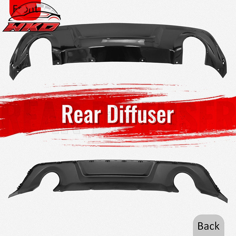 Fits 20-23 Dodge Charger Widebody Rear Bumper Diffuser OE Style Lip Gloss Black