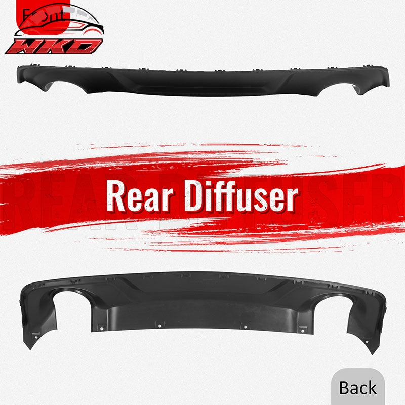 Fits 20-23 Dodge Charger Widebody Rear Bumper Diffuser OE Style Lip Matte Black