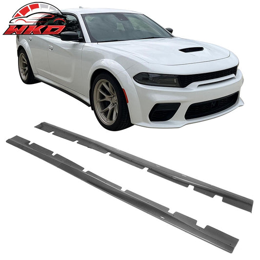Wholesale 20-23 Dodge Charger Widebody Side Skirts Carbon Fiber Print Rocker Panel - Wikond Auto