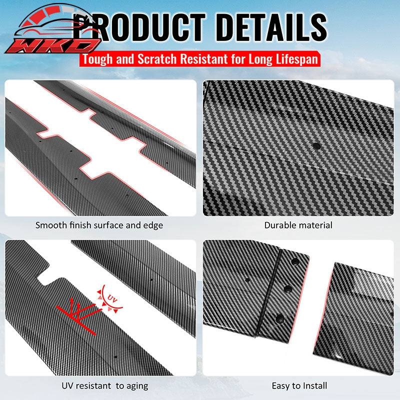 Wholesale 20-23 Dodge Charger Widebody Side Skirts Carbon Fiber Print Rocker Panel - Wikond Auto