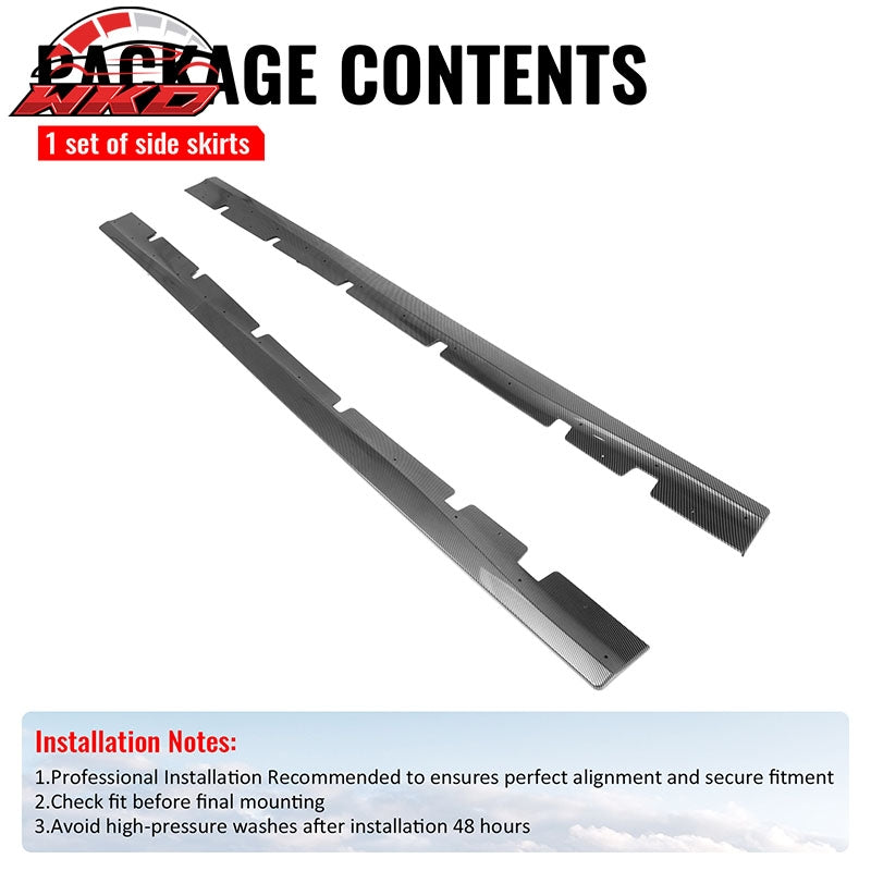 Wholesale 20-23 Dodge Charger Widebody Side Skirts Carbon Fiber Print Rocker Panel - Wikond Auto