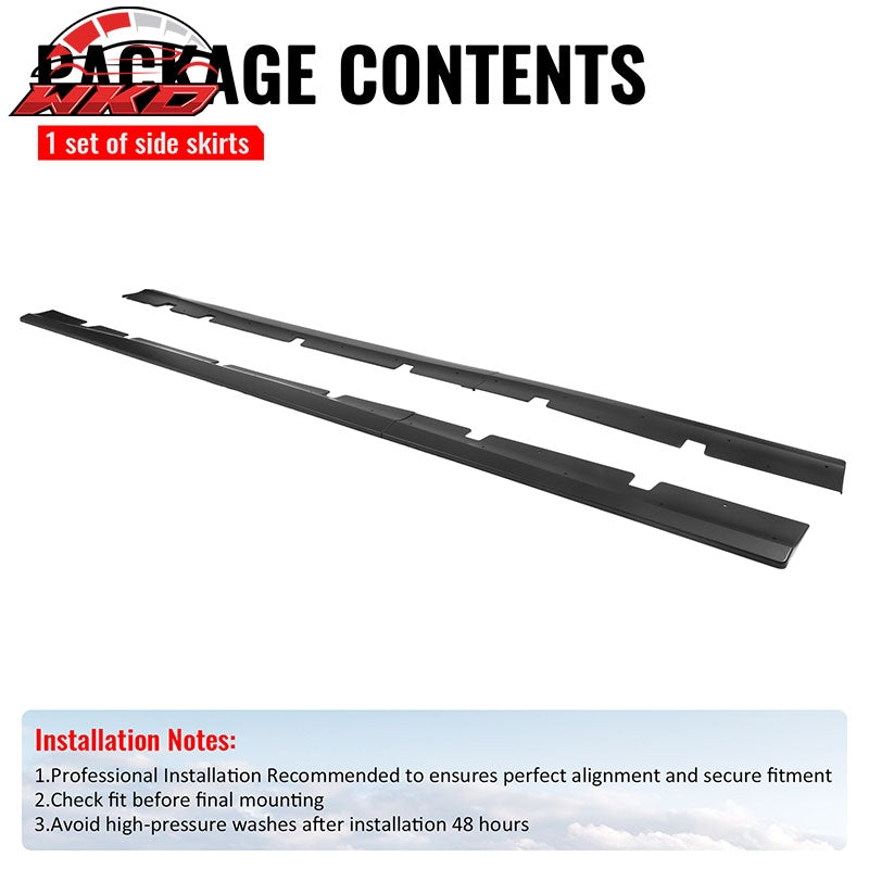 Wholesale 20-23 Dodge Charger Widebody Side Skirts Matte Black Rocker Panel Extension - Wikond Auto