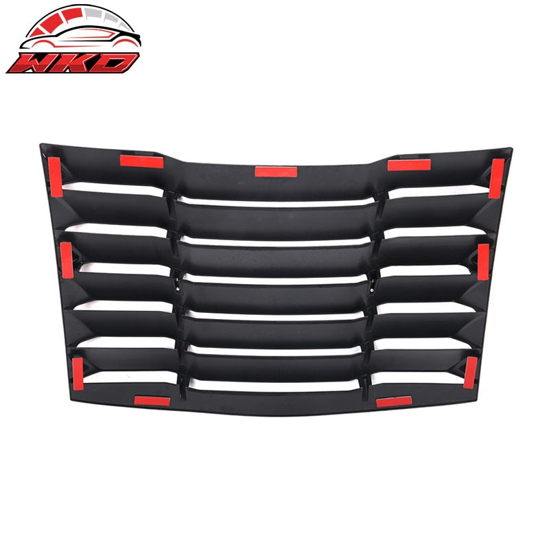 Fits 11-23 Dodge Charger IKON Style Window Louvers Cover Gloss Black 2PCS