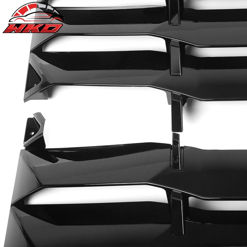 Fits 11-23 Dodge Charger IKON Style Window Louvers Cover Gloss Black 2PCS