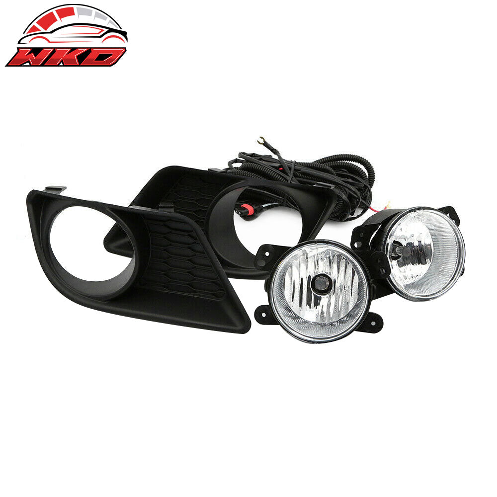 Fits 11-14 Dodge Charger Bumper Assembly Fog Lights w/ Bulbs Clear Lens
