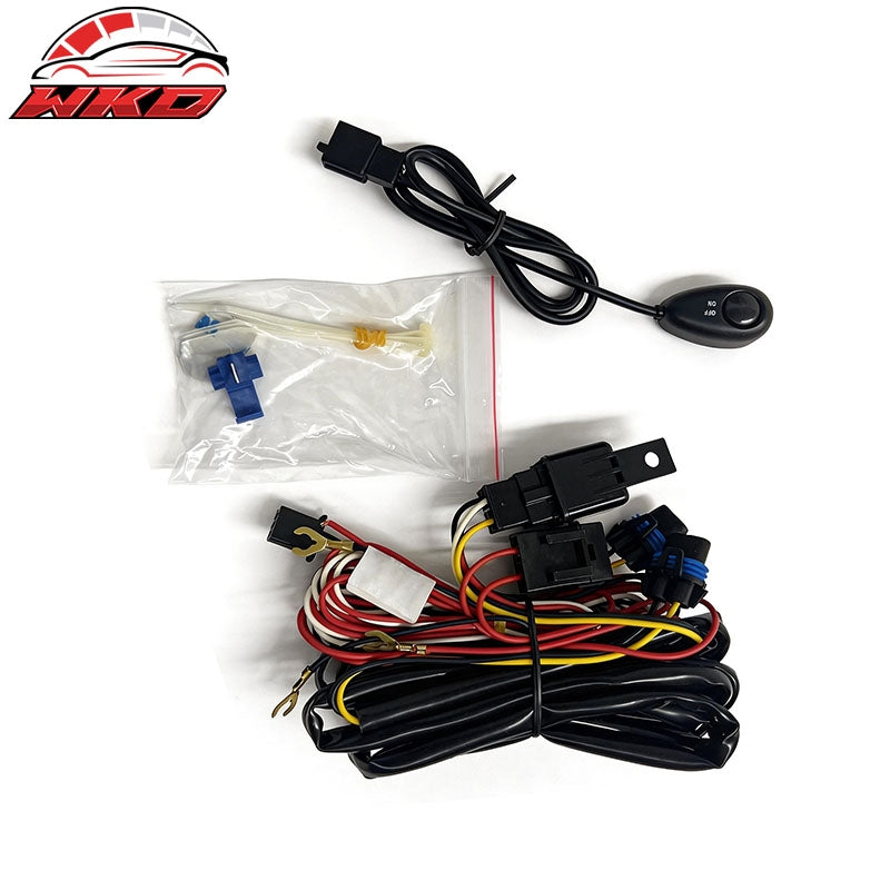 Fits 01-04 Dodge Dakota & 01-03 Durango Fog Lights Lamps W/Wiring Smoke Lens