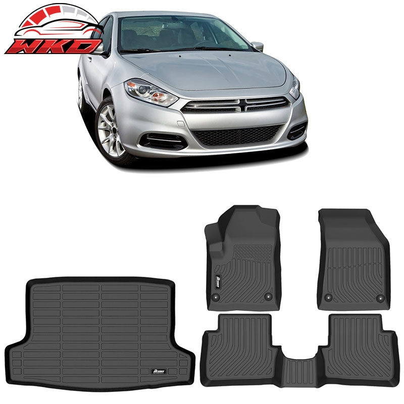 Wholesale 13-16 Dodge Dart TPE All Weather Waterproof 3D Floor Carpets + Trunk Mats
