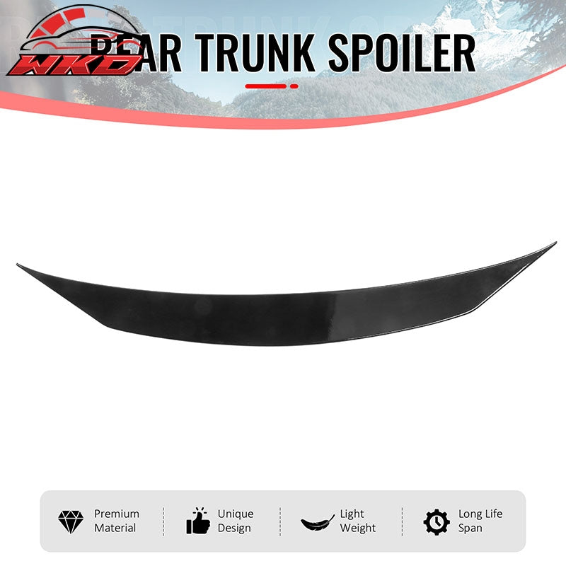 Fits 14-26 Dodge Durango Duckbill Style Trunk Spoiler Middle Lip Gloss Black ABS