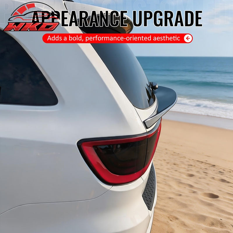 Fits 14-26 Dodge Durango Duckbill Style Trunk Spoiler Middle Lip Gloss Black ABS