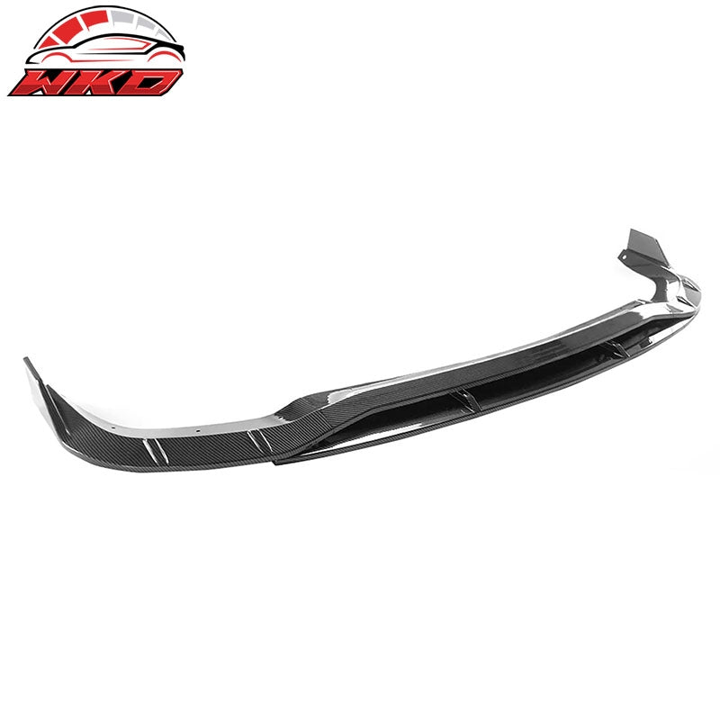 Fits 21-26 Dodge Durango Hellcat Front Bumper Lip Carbon Fiber Print Spoiler 4PC