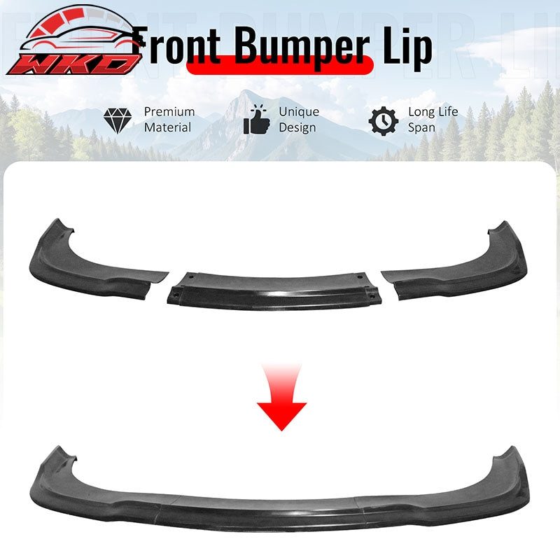 Wholesale For 11-20 Dodge Grand Caravan CK Style Front Bumper Lip Spoiler Unpainted PU 3PC - Wikond Auto