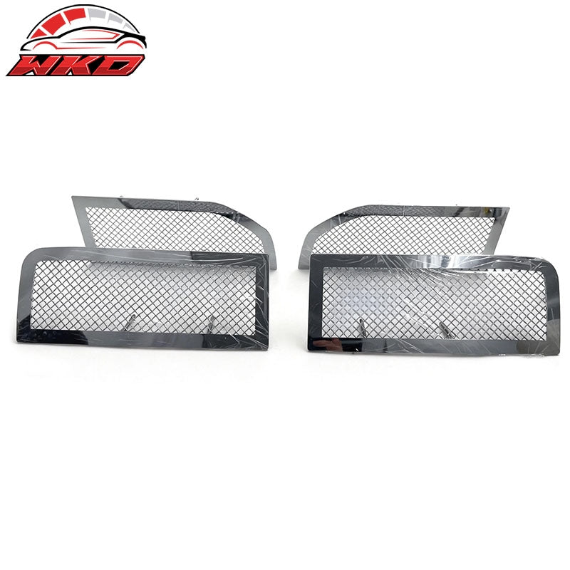 Fits 2007-2012 Dodge Nitro Front Bumper Upper Mesh Grille Insert Chrome 4PCS