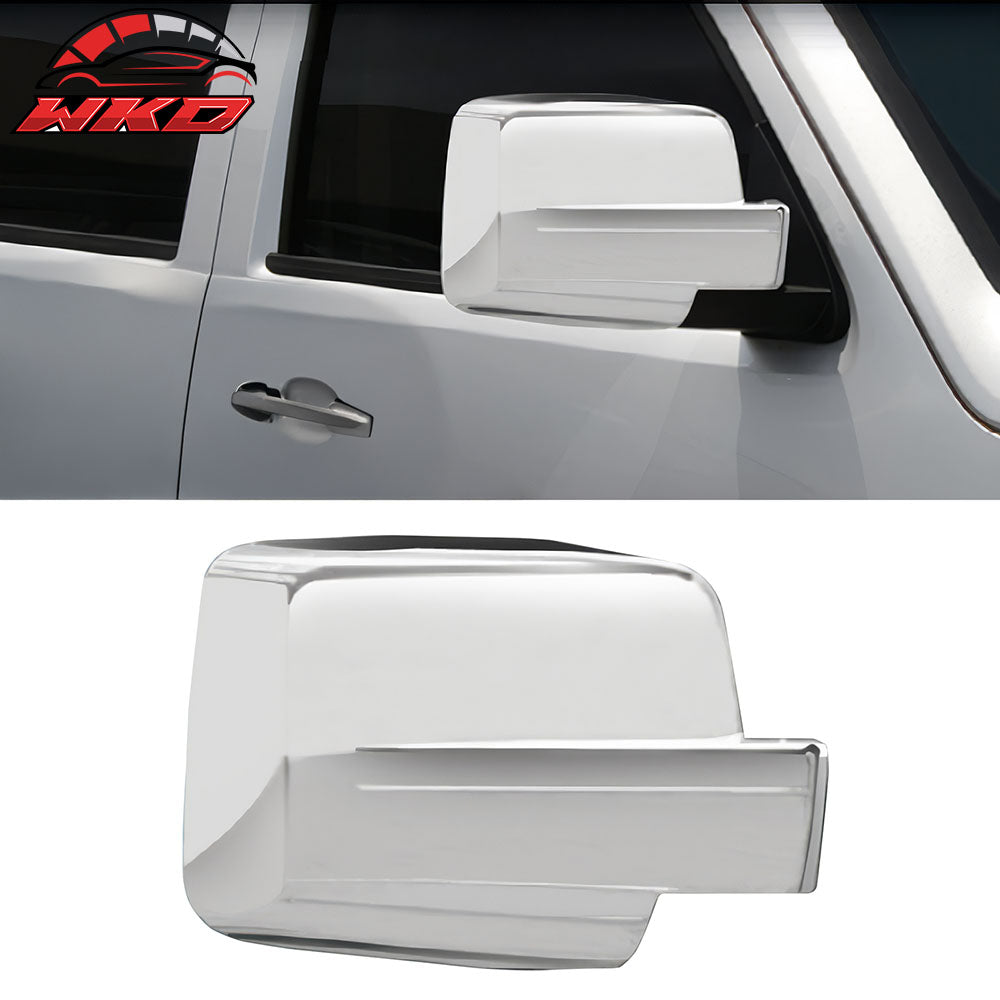 Fits 07-17 Dodge Nitro Liberty Patriot Rearview Mirror Covers Overlay Chrome ABS