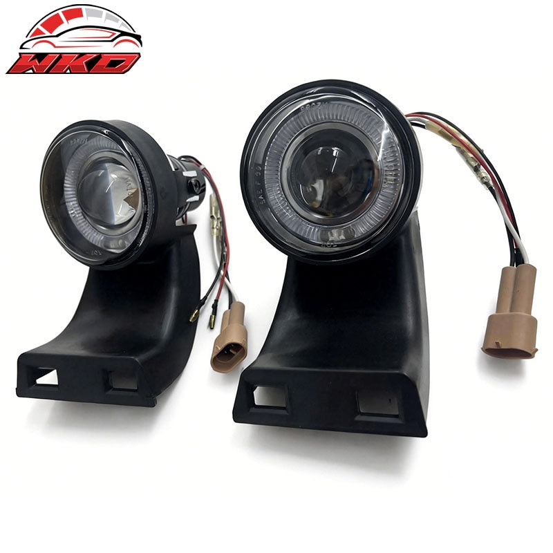 Fits 94-01 Dodge Ram 1500 2500 3500 Front Projector Fog Lights Black Housing 2PC