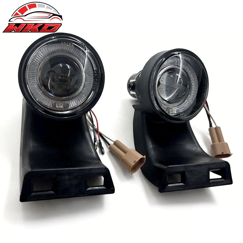 Fits 94-01 Dodge Ram 1500 2500 3500 Front Projector Fog Lights Black Housing 2PC