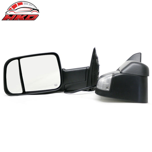 Wholesale 09-23 Dodge Ram 1500 2500 3500 Power Signal Towing Mirrors Texture Black - Wikond Auto
