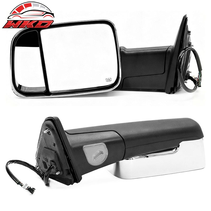 For 09-12 Dodge Ram 1500 2500 3500 Towing Mirrors Power Heated w/ Signal Lights