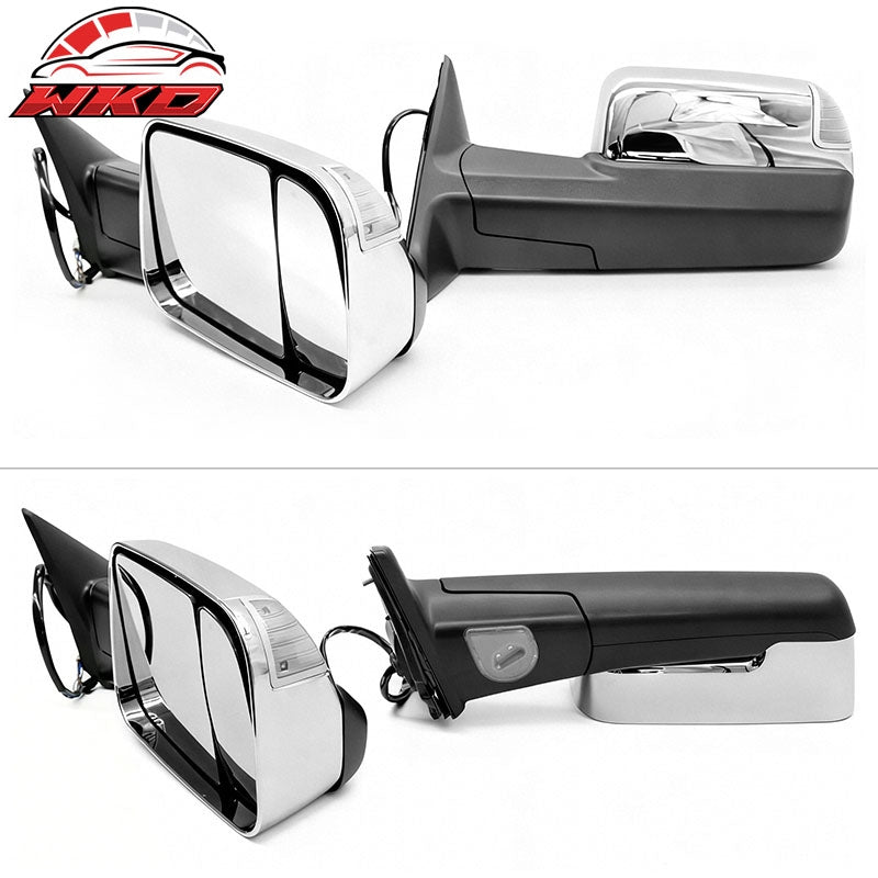 For 09-12 Dodge Ram 1500 2500 3500 Towing Mirrors Power Heated w/ Signal Lights