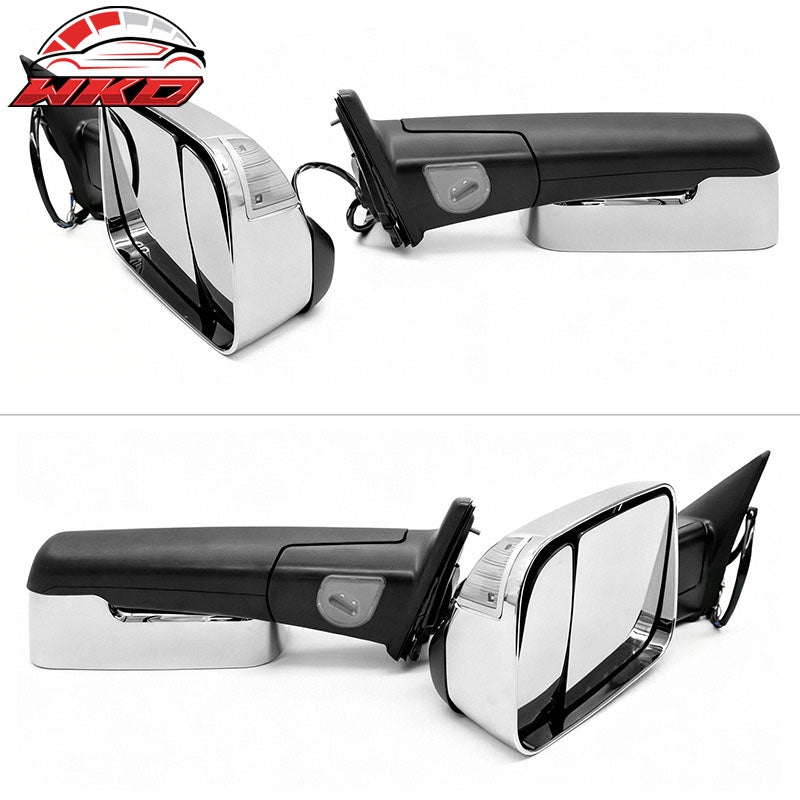 For 09-12 Dodge Ram 1500 2500 3500 Towing Mirrors Power Heated w/ Signal Lights