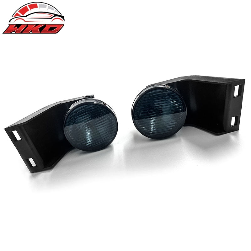 Fits 94-02 Dodge Ram 1500 2500 Front Bumper Fog Lights Lamps W/Wiring Smoke Lens