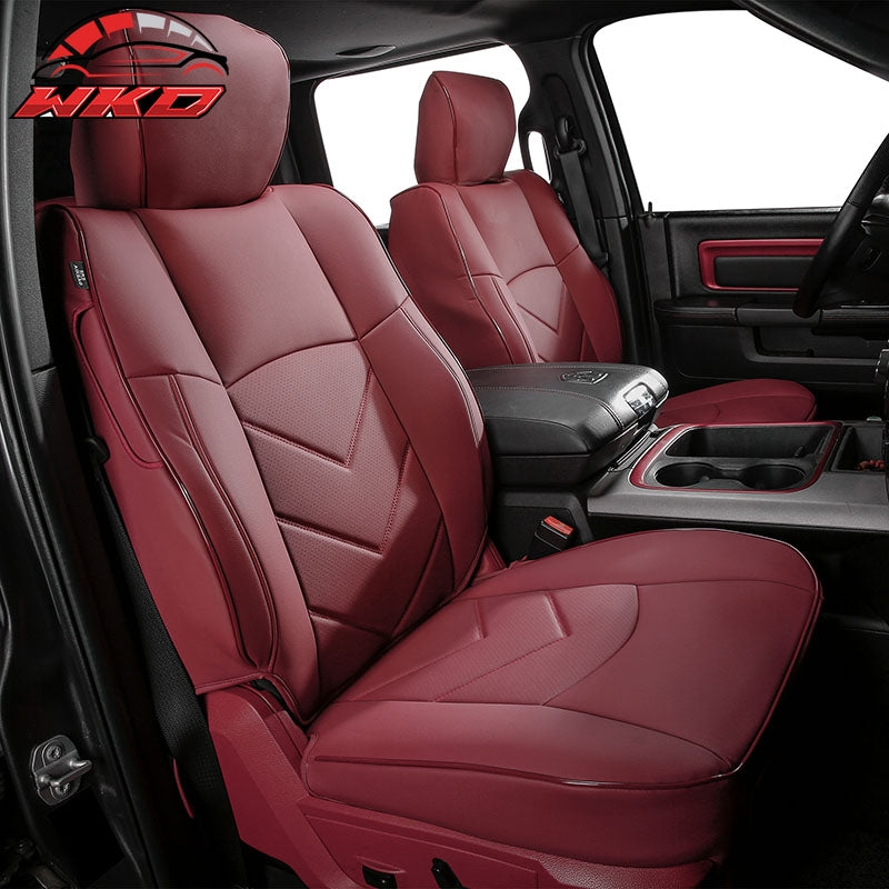 Wholesale 19-26 Dodge Ram 1500 Crew Cab Pickup Front Row Seat Covers Red Protector