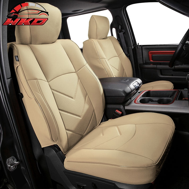 Wholesale 19-26 Dodge Ram 1500 Crew Cab Pickup Front Row Seat Covers Protector Beige