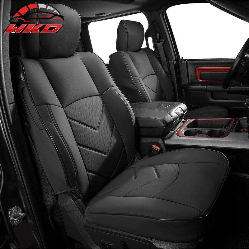 Wholesale 19-26 Dodge Ram 1500 Crew Cab Pickup Front Row Seat Covers Black Protector